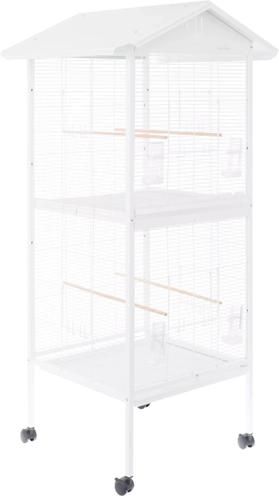 Kafaz për zogj Zolux Chic Duo Aviary, 165 cm, me rrota, i bardhë