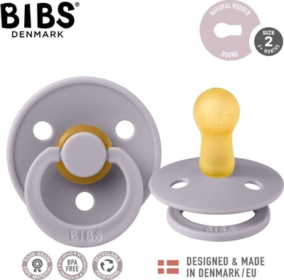 Цуцла смирувач BIBS Colour, природна Hevea, големина M, сива Fossil