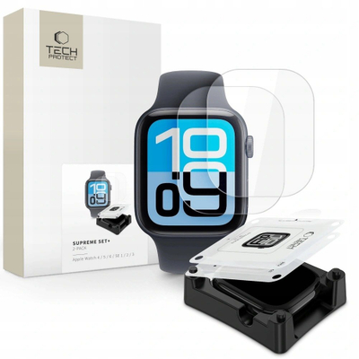 Folie mbrojtëse Tech-Protect Supreme Set+ për Apple Watch 40mm, hidrogel, set 2 copë, transparente
