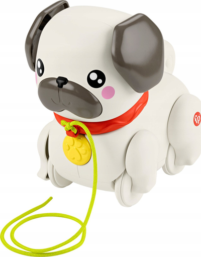 Lodër qenush ecës Mattel My Pug's Walking Playset, mekanike, me zë