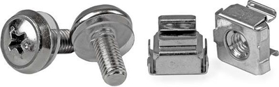 Set vida dhe dado për kabinet serveri StarTech CABSCREWM52, 100 copa, çelik inox