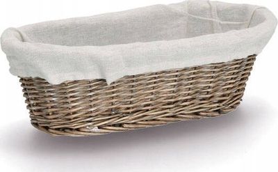 Shportë bukë wicker, 33 x 14 x 10 cm, bezhë natyrale