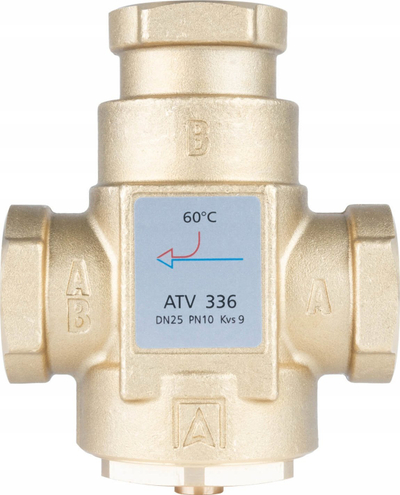 Valvul termostatike Afriso ATV 336, DN25 1\", 60°C, prej bronxi