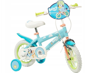 Biçikletë për kalamajt Toimsa Bluey, 12", me rrota ndihmëse, blu