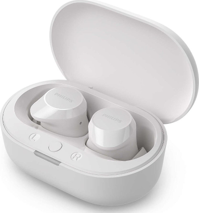 Kufje wireless Philips TAT1209, true wireless, IPX4, të bardha