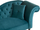 Shezlong Beliani Lattes Right Hand, kadife, 188 cm, blu teal