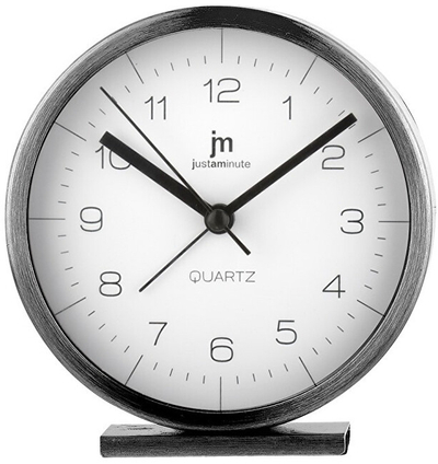 Ora alarmi Home Quartz, mekanizëm quartz, argjendtë