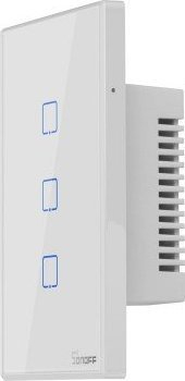 Çelës muri smart Sonoff T2US3C, 3 kanale, Wi‑Fi, i bardhë