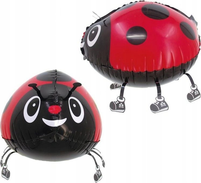 Balon folje Godan Ladybird, 27 x 37 cm, i kuq e zi