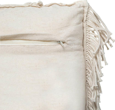 Jastëk dekorativ Macrame Boho, 30x50 cm, ngjyrë natyrale