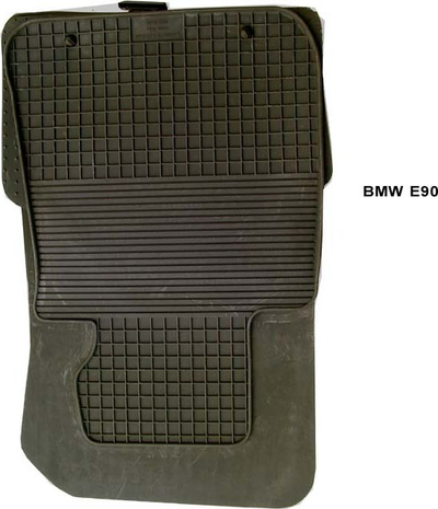 Tapete gome Gumarny Zubri BMW 3 E90 E91, set 4 copë, me çitë, të zeza