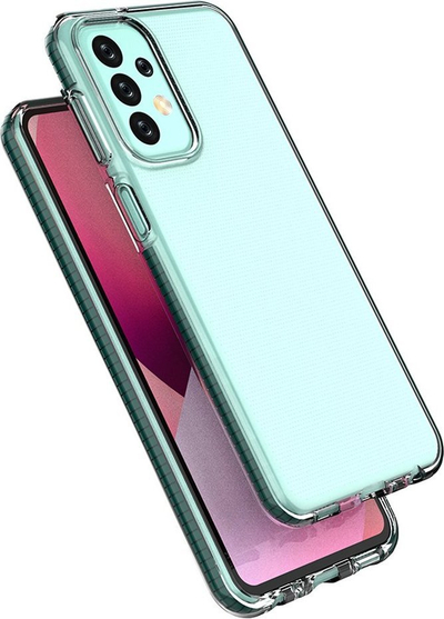 Mbrojtëse telefoni Spring për Samsung Galaxy A23, TPU, transparente, blu e çelët