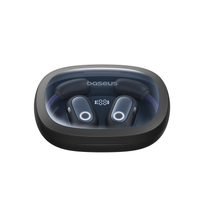 Kufje pa tela Baseus Eli Fit Open Ear, Bluetooth 5.3, me prekje, të zeza