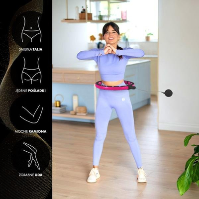 Hula hoop magnetik HMS HHM16, me peshë gravitacionale, me numërues dixhital, i rregullueshëm