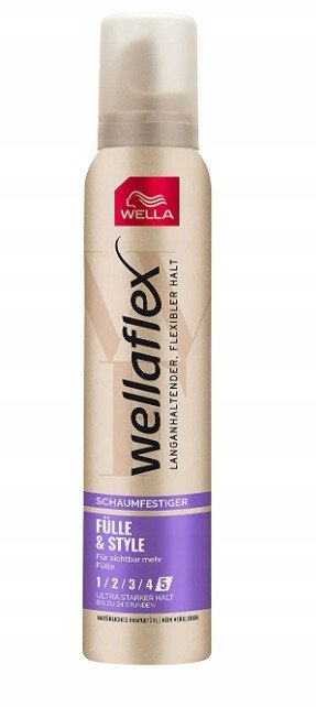 Shkumë flokësh Wella Wellaflex Fülle & Style, fiksim shumë i fortë, 200ml