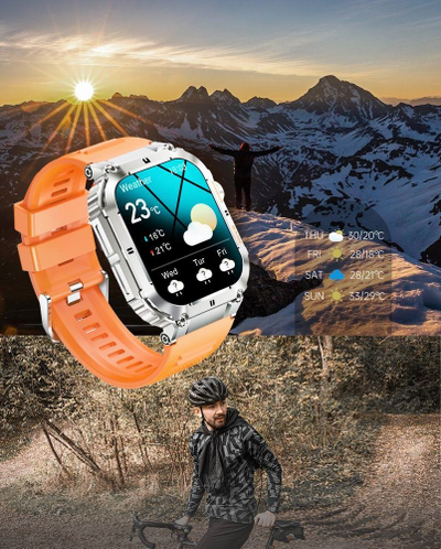 Smartwatch Gravity GT6-5, ekran 1.96", Bluetooth, i argjendtë