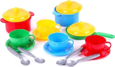 Set lodrash kuzhine Technok Kitchen Set, 18 copë, plastik, me ngjyra nga më të ndryshmet