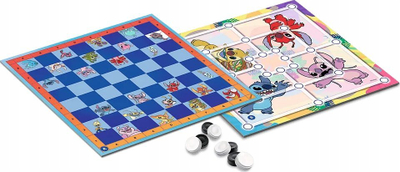 Сет друштвени игри Trefl Checkers and Lilo &amp; Stitch Mill, 2 во 1, за деца