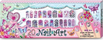 Set zbukurimi për thonjtë Pecoware Butterfly, 20 ngjitëse, gurë dekorativë, shumëngjyrësh