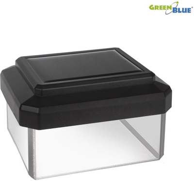 Lampë solare për shtylla GreenBlue GB125, LED, 60x40 cm, e zezë