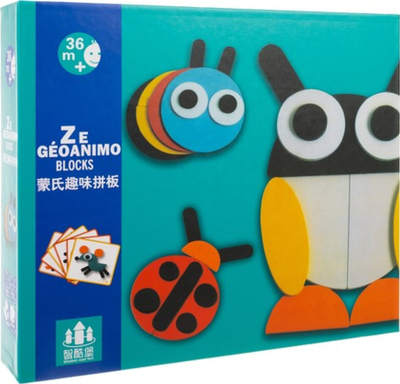 Puzzle druri Kruzzel 22426, figura gjeometrike shumëngjyrëshe