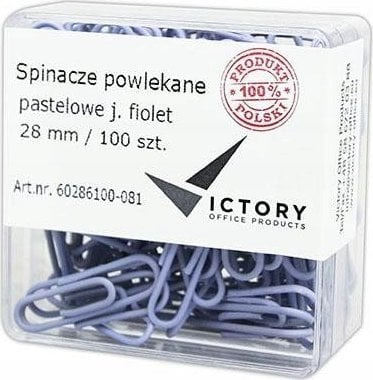 Klamera letrash Victory Office, 28mm, 100 copë, pastel vjollcë e çelët