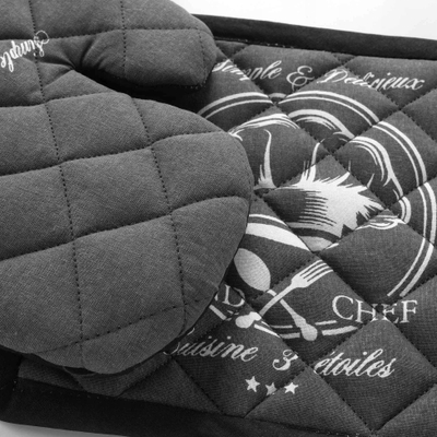 Set kuzhine Douceur D’Intérieur, doreza furre dhe mbajtëse tenxhere, gri