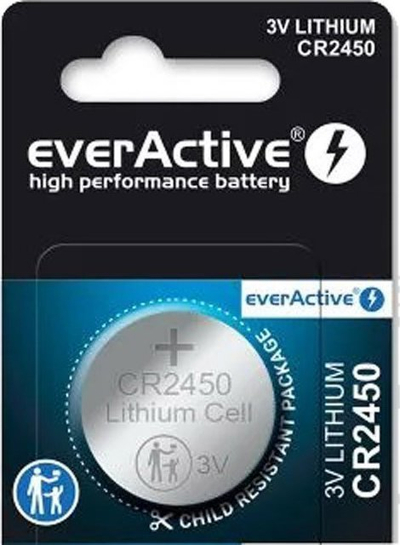 Bateri litiumi Everactive CR2450, 3V, ngjyrë argjendi