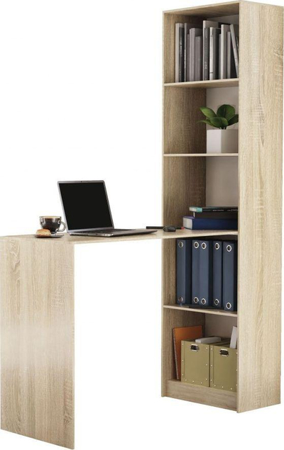 Topeshop R50 Компјутерско Биро со Полица, Oak