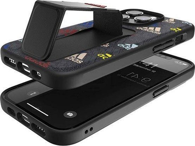 Mbulesë telefoni Adidas SP Grip Case për iPhone 14 Pro, e fortë, e zezë me ngjyra