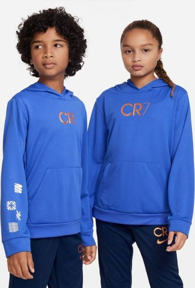Bluzë me kapuç për kalamaj Nike CR7, sportive, blu