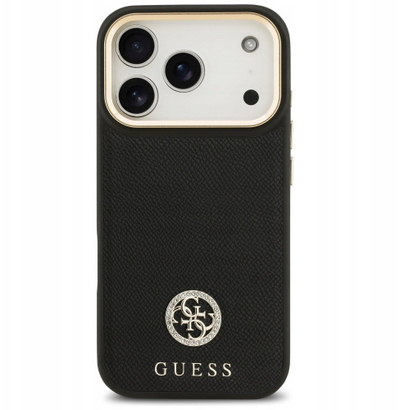 Mbulesë telefoni Guess Hardcase 4G për iPhone 17 Pro, plastike, e zezë