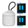 Set karikues Telesin Allin Box GP BTR 905 GY, 3 kanale, 2 bateri 1750mAh, gri