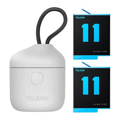 Set karikues Telesin Allin Box GP BTR 905 GY, 3 kanale, 2 bateri 1750mAh, gri