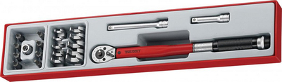Set çelës momenti Teng TTX3892, 22 copë, 3/8" drive, i kuq