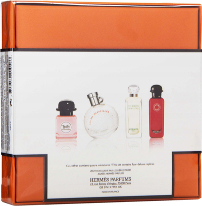 Set parfumesh Hermes Variety, 4 miniatura, goca, shumëngjyrëshe