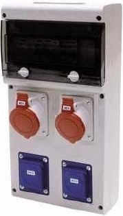 Panel elektrik portativ 11M, 2x32A 5P, IP44, gri