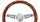 Timon portov Wood Style 380mm, imitacion druri, kafe