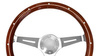 Timon portov Wood Style 380mm, imitacion druri, kafe