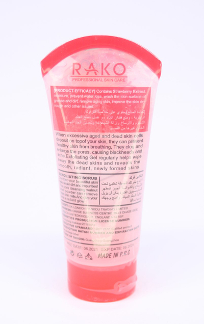 Xhel peeling Rako Strawberry, bazë dredhëze 2872Q, 100ml