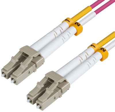 Kabllo fibër optike Microconnect FIB440440P, OM4 40 m, LC, vjollcë