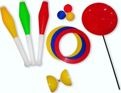 Set zhonglimi SPARTAN Juggling, topa dhe unaza, shumëngjyrësh