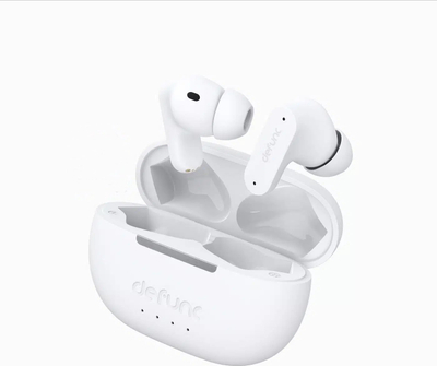 Kufje pa tela Defunc True ANC, Bluetooth 5.3, me heqje aktive të zhurmës, të bardha