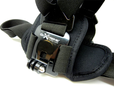 Mbajtëse kraharori EasyPix për GoPro 55232, me rripa që rregullohen, e zezë