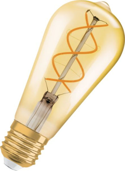Llambë LED Osram Vintage 1906, E27, 4W, 2000K, e artë