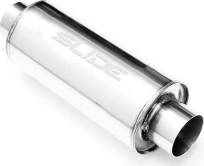 Muffler sportiv SLIDE RS, 51mm diametër, 350mm, çelik inox