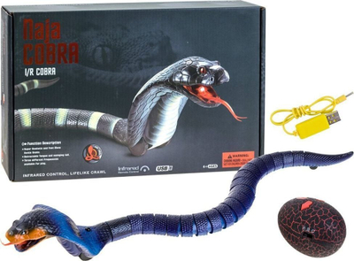 Lodër gjarpër RC Cobra RC0419, me komandë me vezë, karikim me USB, blu