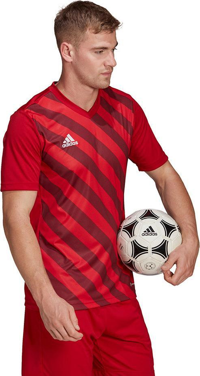 Bluzë futbolli për burra adidas Entrada 22 Graphic Jersey M HB0572, poliester, Aeroready, e kuqe