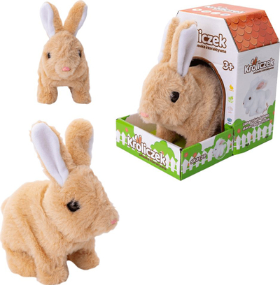 Lepurush pelushi me bateri Askato Bunny Brown, interaktiv, kafe