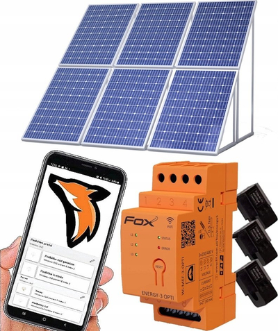 Matës energjie F&amp;F Fox Monitor Wi MEF 3 OPTI 100, trefazor 100A, Wi Fi